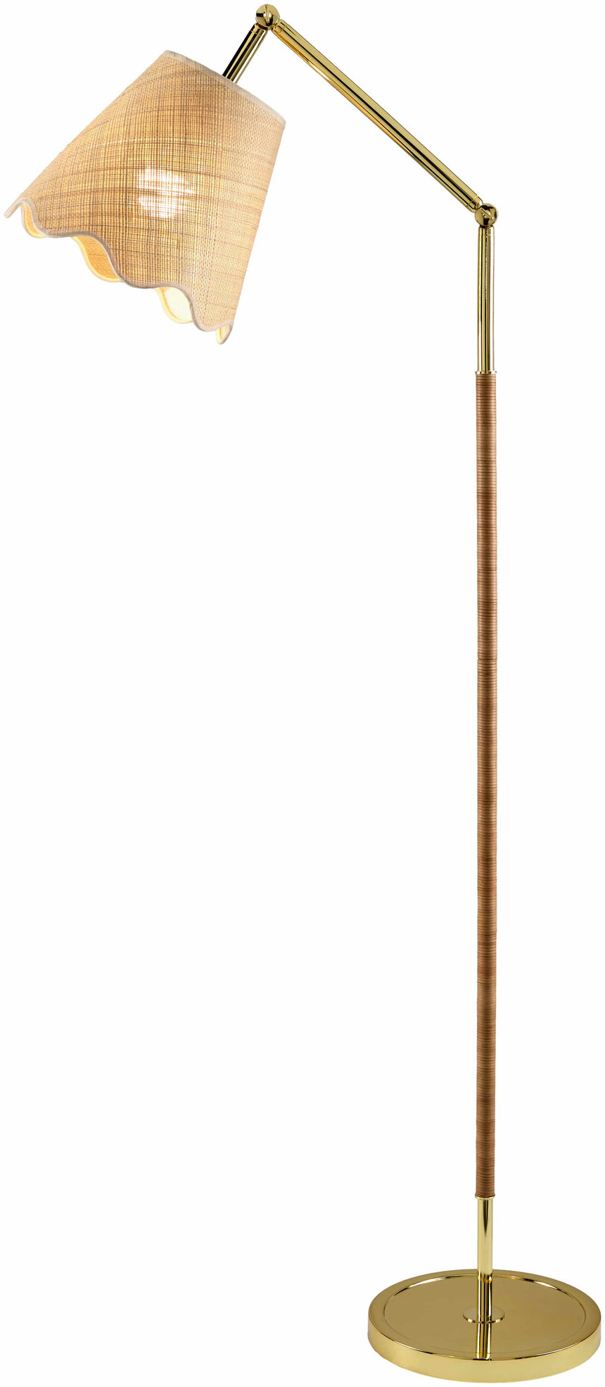 Renigunta Gold Jute Floor Lamp