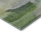 Close-up of the Dalyn Luxury Ravenna RN11 Aloe Washable Area Rug, showing green, taupe, and aloe colors.