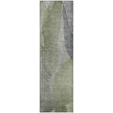 Close-up of the Dalyn Luxury Ravenna RN12 Fern Washable Area Rug, featuring aloe, green, olive, and taupe colors.