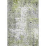 Dalyn Luxury Ravenna RN1 Aloe Washable Area Rug, featuring an abstract design in aloe, silver gray, and taupe.
