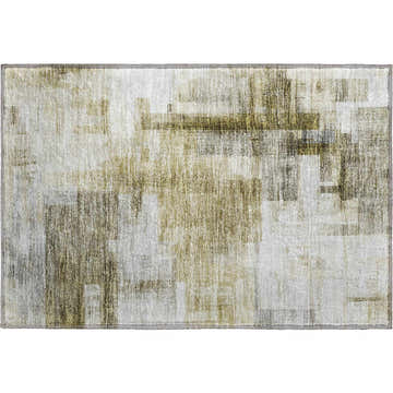 Dalyn Luxury Ravenna RN6 Taupe Washable Area Rug with beige, ivory, and dark brown abstract design.