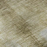 Close-up of the Dalyn Luxury Ravenna RN6 Taupe Washable Area Rug, showing beige, brown, and ivory diagonal pattern.