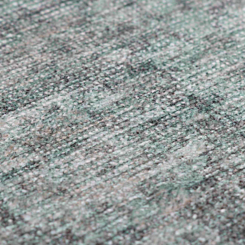 Close-up texture of the Livabliss x Galey Alix Maria Elena II rug in cream, black, and gray polyester. Texture
