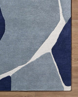 Robbins Modern Blue Wool Rug