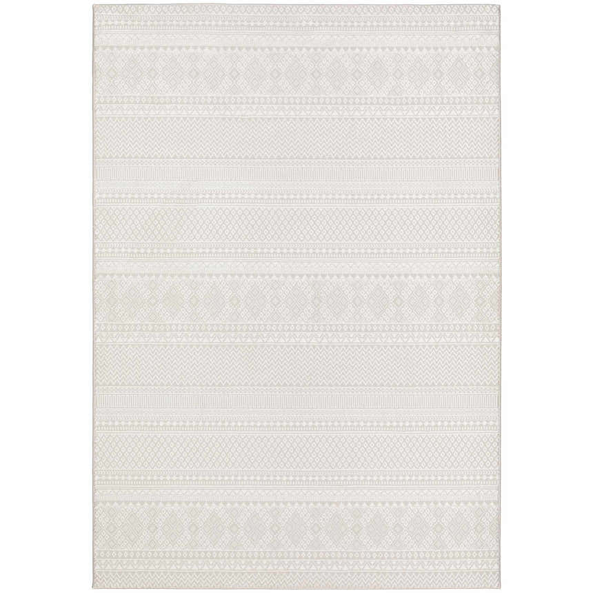 Close-up of the Dalyn Rhodes RR2 Ivory Area Rug featuring a subtle geometric pattern.