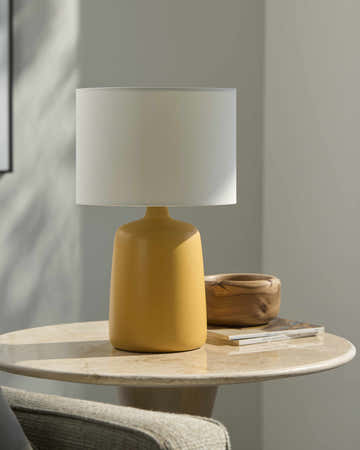 Rolleville Yellow Table Lamp