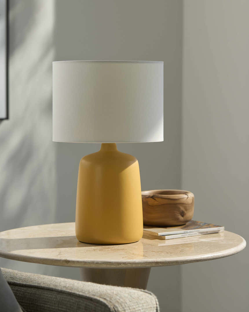 Rolleville Yellow Table Lamp