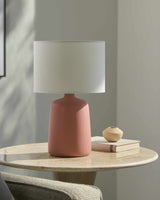 Rolleville Brick Red Table Lamp