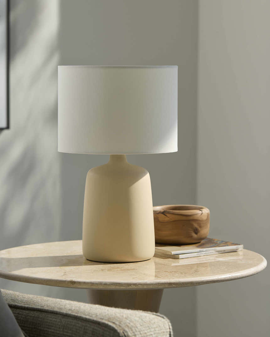 Rolleville Cream Table Lamp