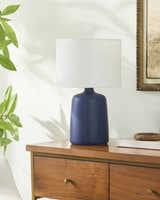 Rolleville Navy Table Lamp