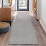 Chandler Light Gray Cut and Sew Custom Runner Rug