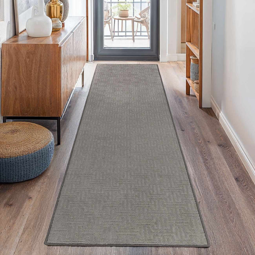 Chandler Dark Gray Cut and Sew Custom Runner Rug