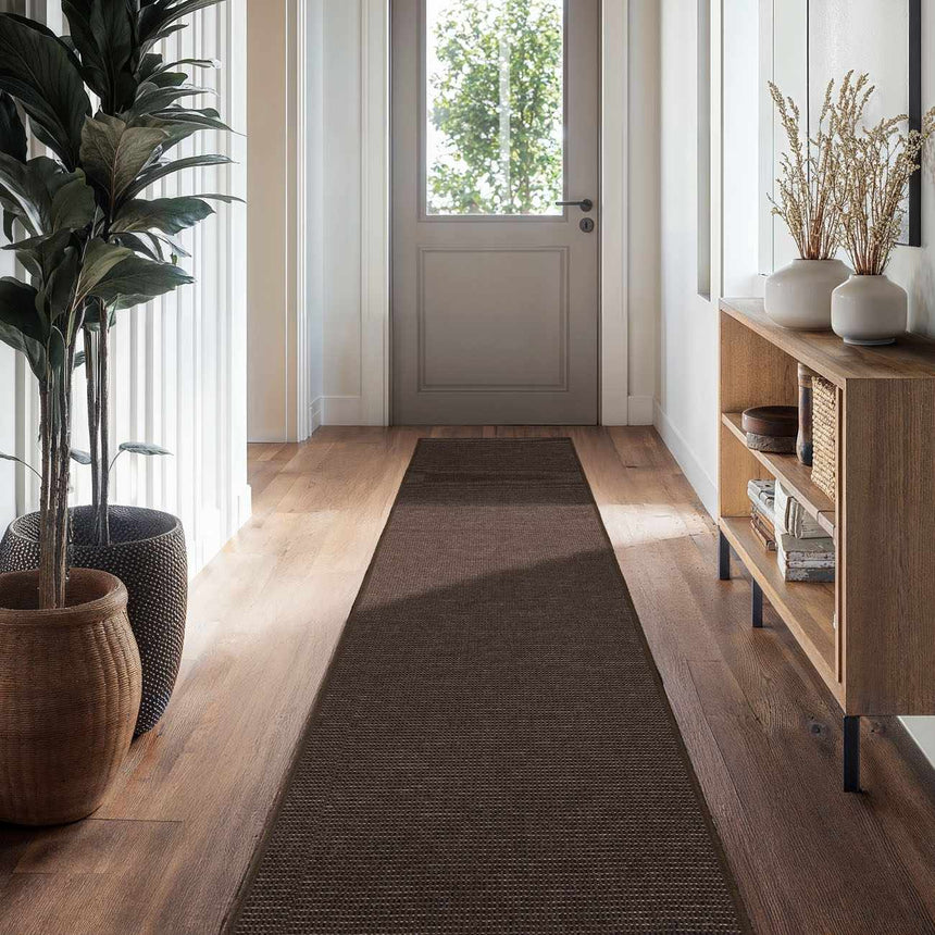 Cavalry Dark Brown Cut and Sew Custom Runner Rug