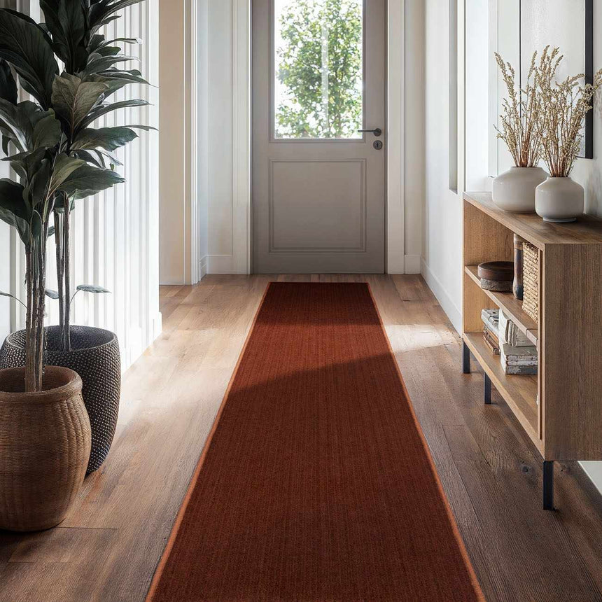 Freya Dark Red Cut and Sew Custom Runner Rug