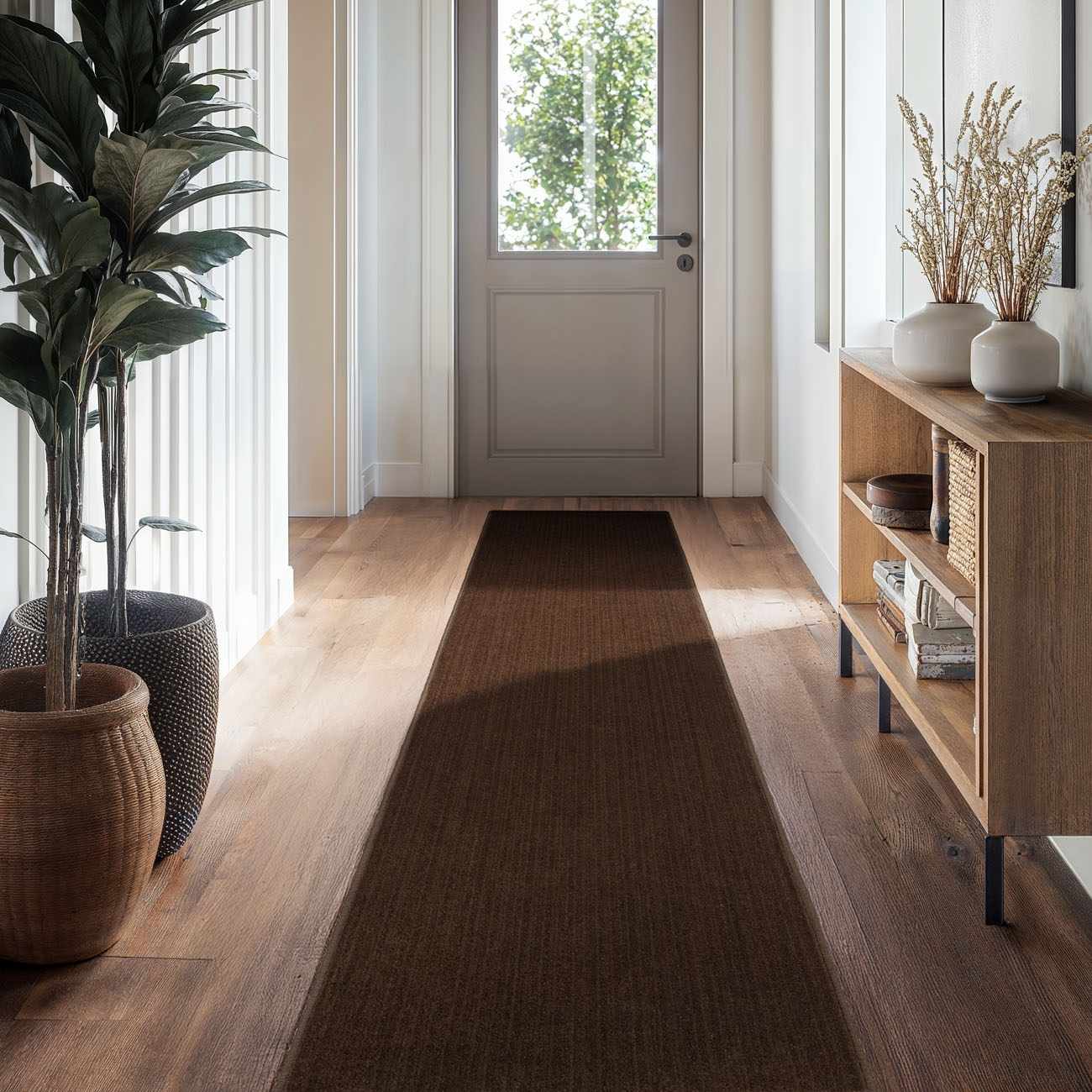 Freya Brown Cut and Sew Custom Runner Rug