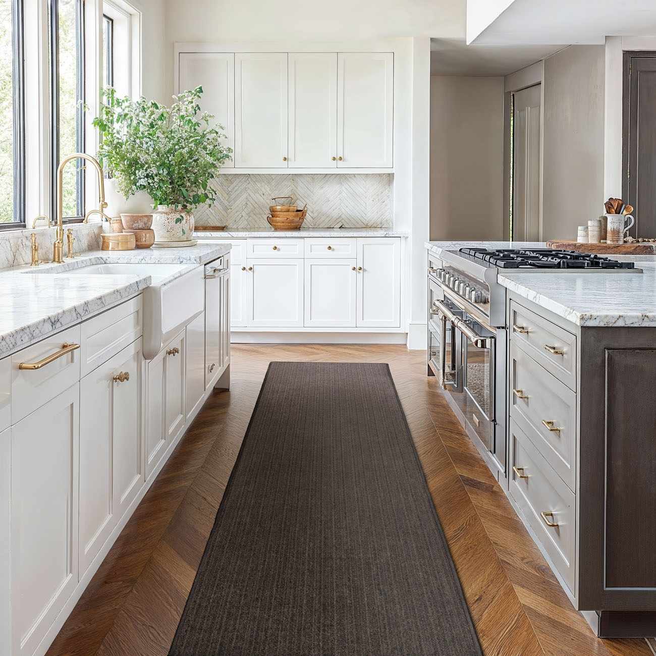 Freya Charcoal Cut and Sew Custom Runner Rug