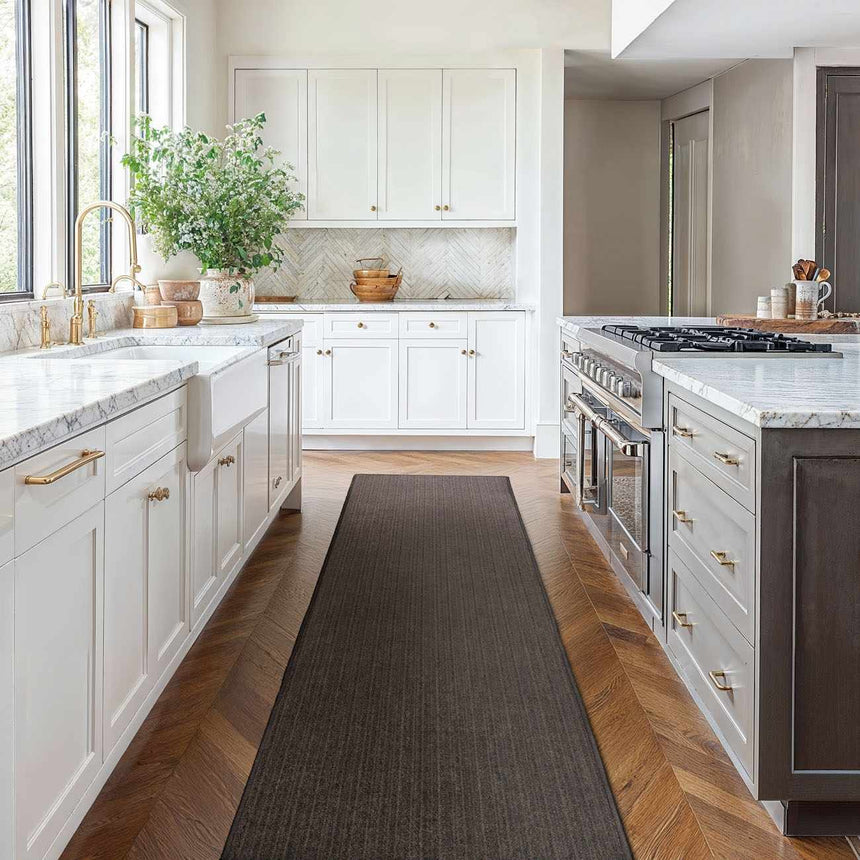 Freya Charcoal Cut and Sew Custom Runner Rug