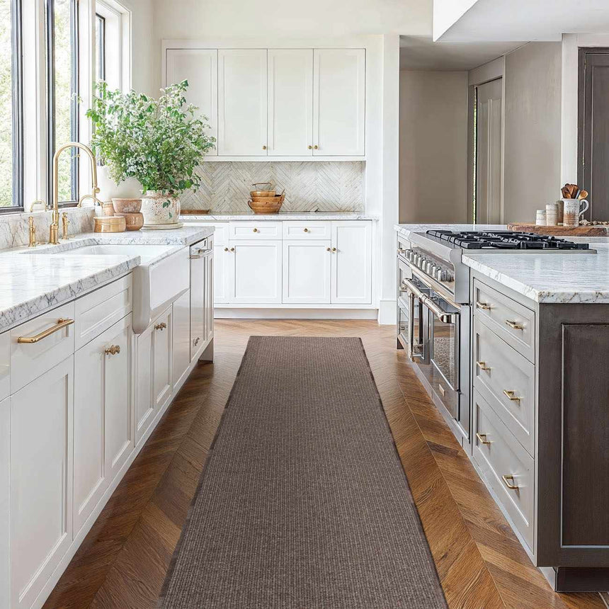 Gaze Gray Cut and Sew Custom Runner Rug