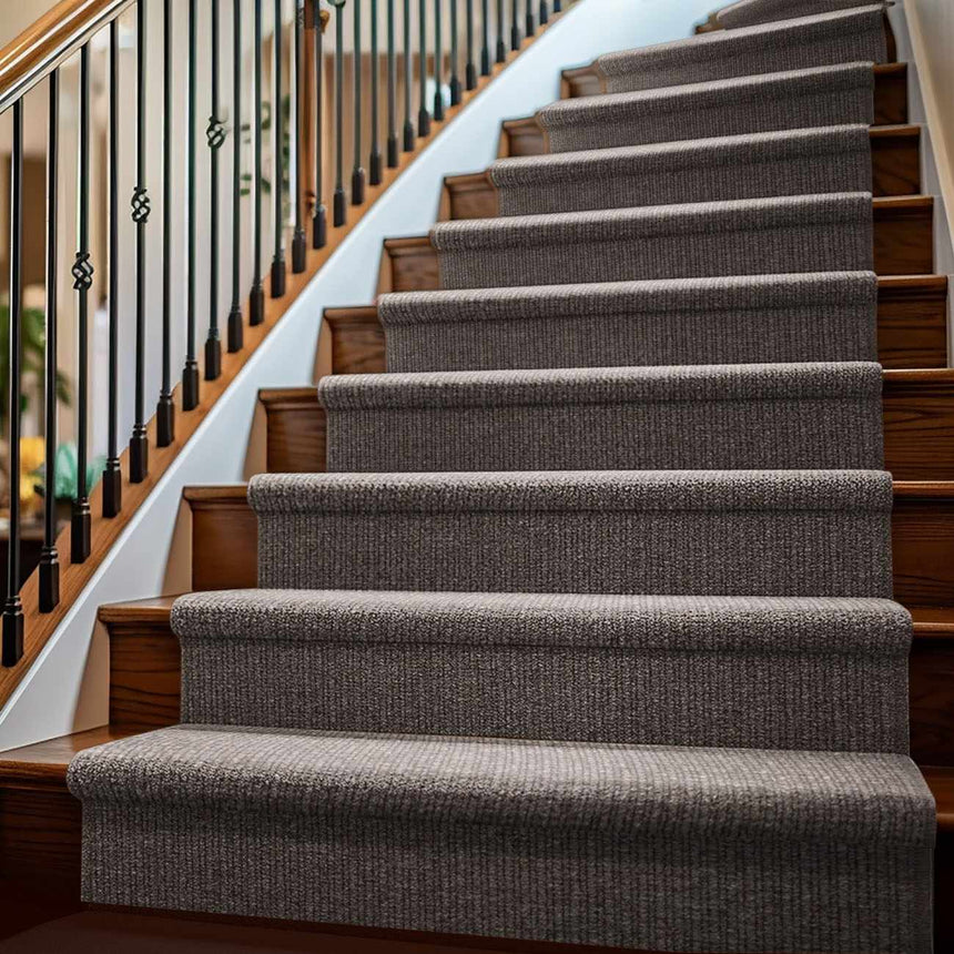 Gaze Gray Cut and Sew Custom Runner Rug