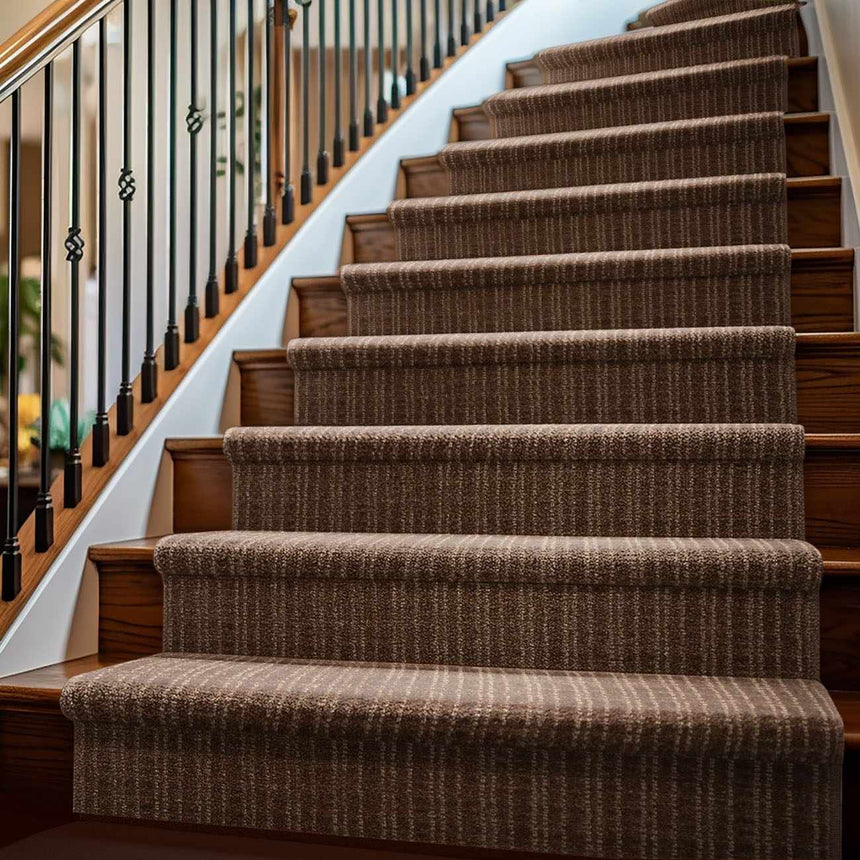 Gunther Dark Brown Hand Loomed Cut and Sew Custom Runner Rug