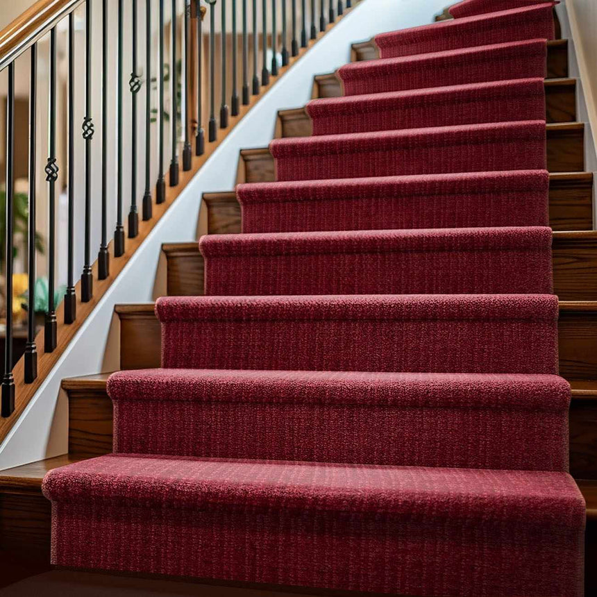 Gunther Red Hand Loomed Cut and Sew Custom Runner Rug