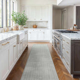 Gunther Gray Hand Loomed Cut and Sew Custom Runner Rug
