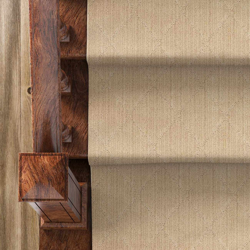 Hawkins Dark Beige Diamond Cut and Sew Custom Runner Rug