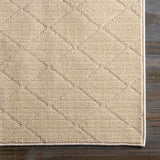 Hawkins Beige Diamond Cut and Sew Custom Runner Rug