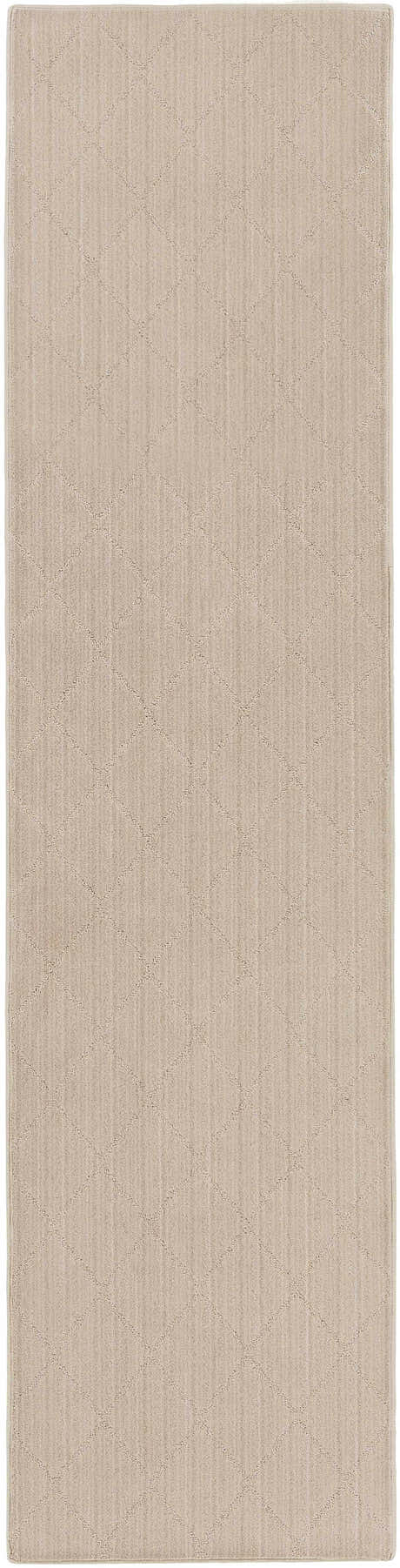 Hawkins Beige Diamond Cut and Sew Custom Runner Rug