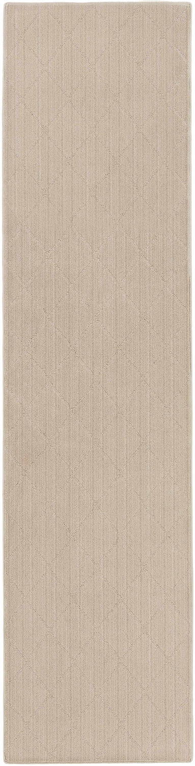 Hawkins Beige Diamond Cut and Sew Custom Runner Rug