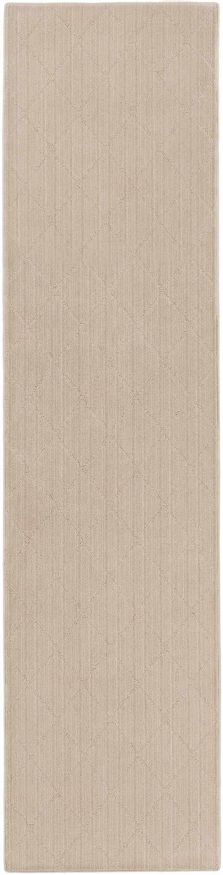 Hawkins Beige Diamond Cut and Sew Custom Runner Rug