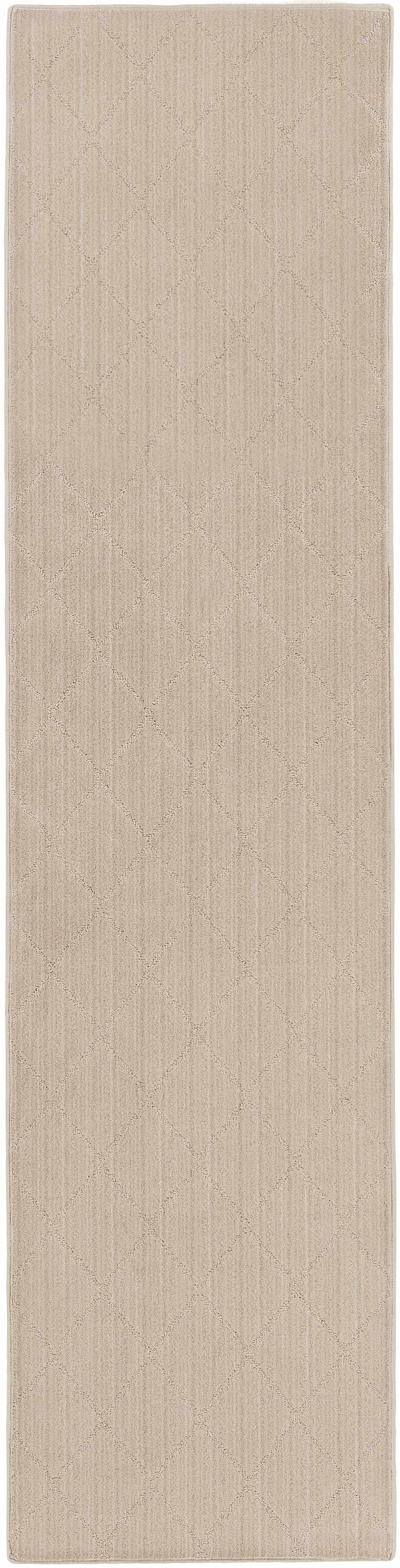 Hawkins Beige Diamond Cut and Sew Custom Runner Rug
