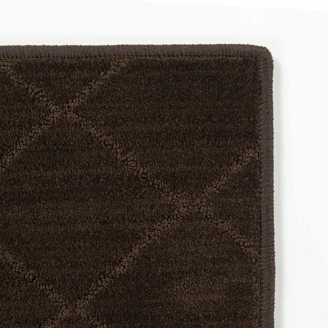 Hawkins Dark Brown Diamond Cut and Sew Custom Runner Rug