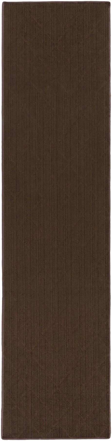 Hawkins Dark Brown Diamond Cut and Sew Custom Runner Rug