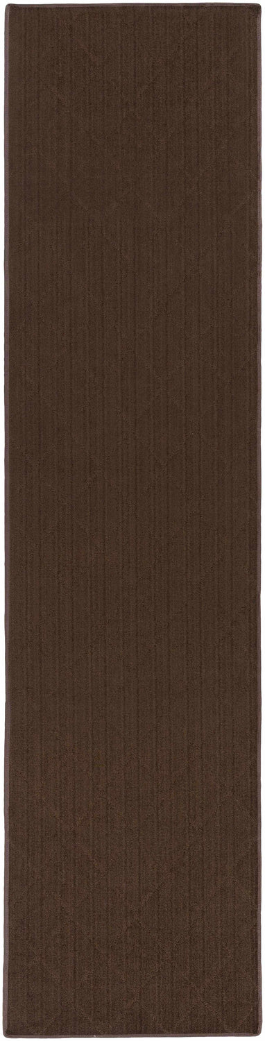 Hawkins Dark Brown Diamond Cut and Sew Custom Runner Rug