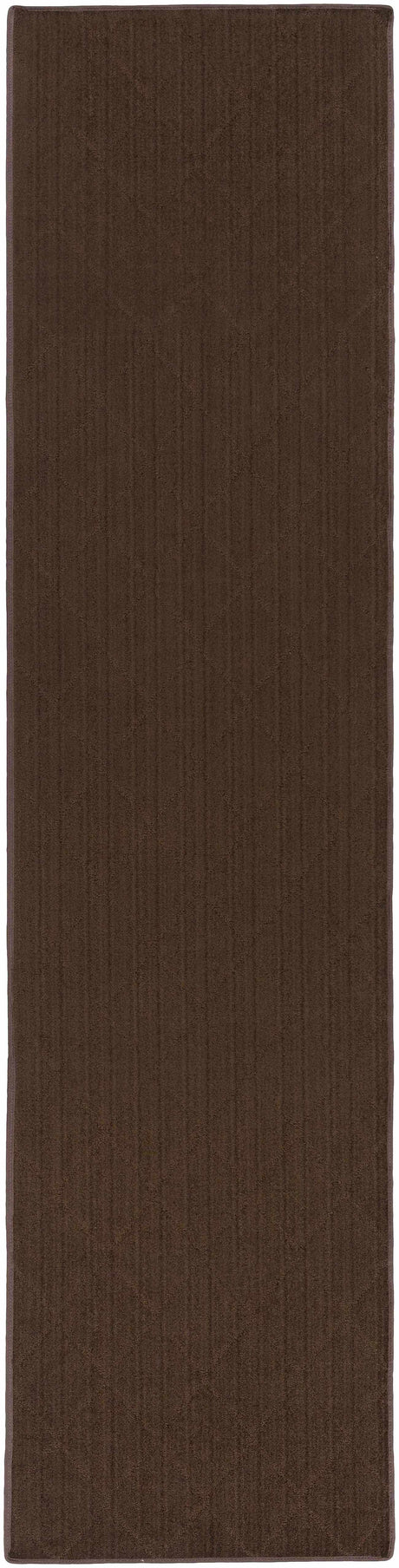 Hawkins Dark Brown Diamond Cut and Sew Custom Runner Rug