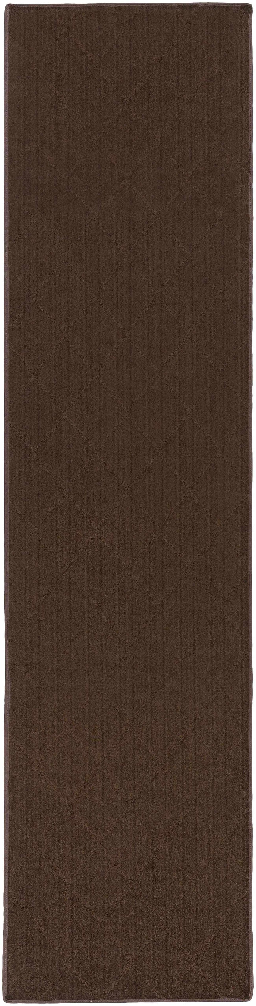 Hawkins Dark Brown Diamond Cut and Sew Custom Runner Rug