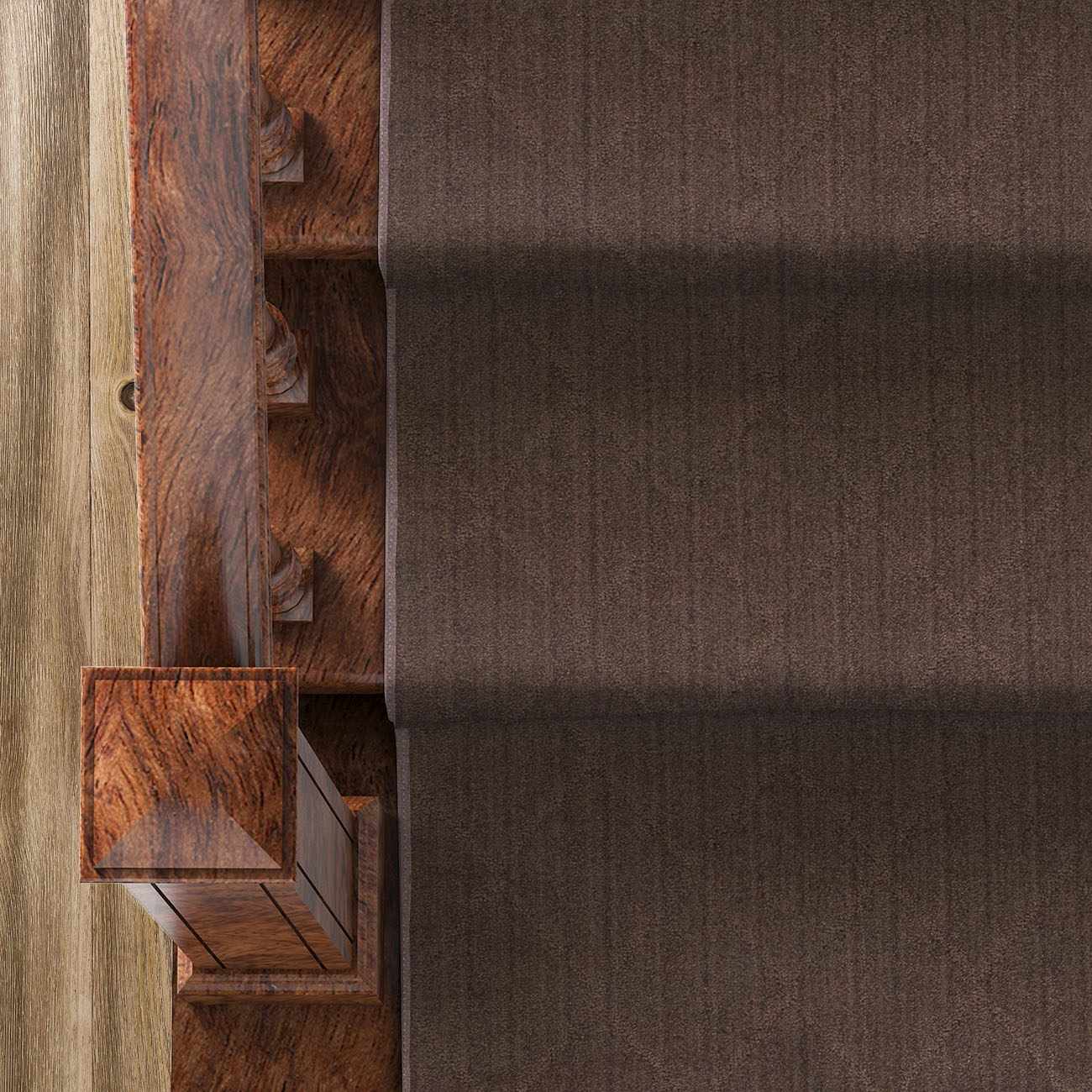 Hawkins Dark Brown Diamond Cut and Sew Custom Runner Rug