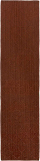 Hawkins Dark Red Diamond Cut and Sew Custom Runner Rug