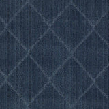Hawkins Dark Blue Diamond Cut and Sew Custom Runner Rug