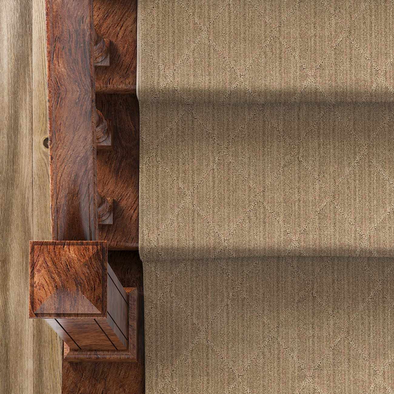 Hawkins Brown Diamond Cut and Sew Custom Runner Rug