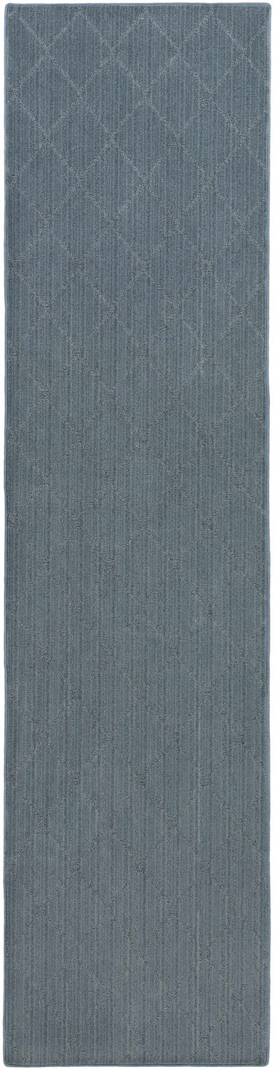 Hawkins Blue Diamond Cut and Sew Custom Runner Rug