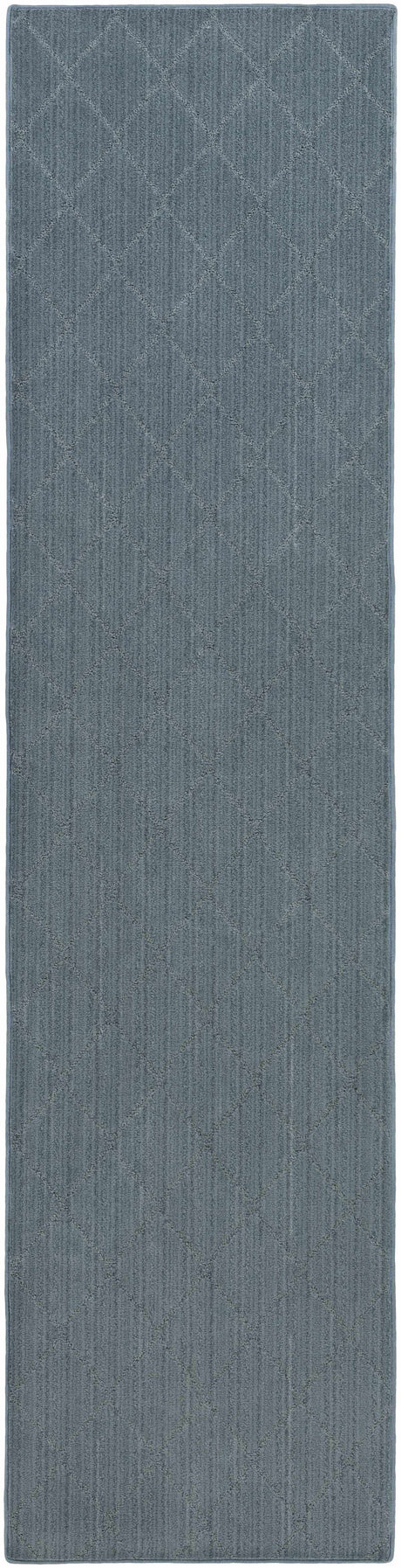 Hawkins Blue Diamond Cut and Sew Custom Runner Rug