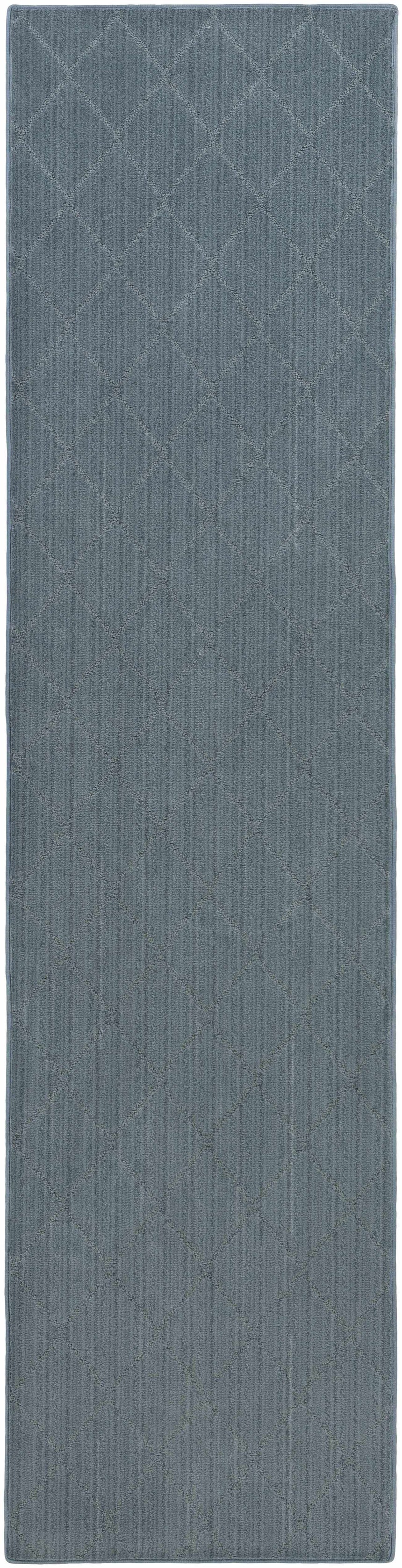 Hawkins Blue Diamond Cut and Sew Custom Runner Rug