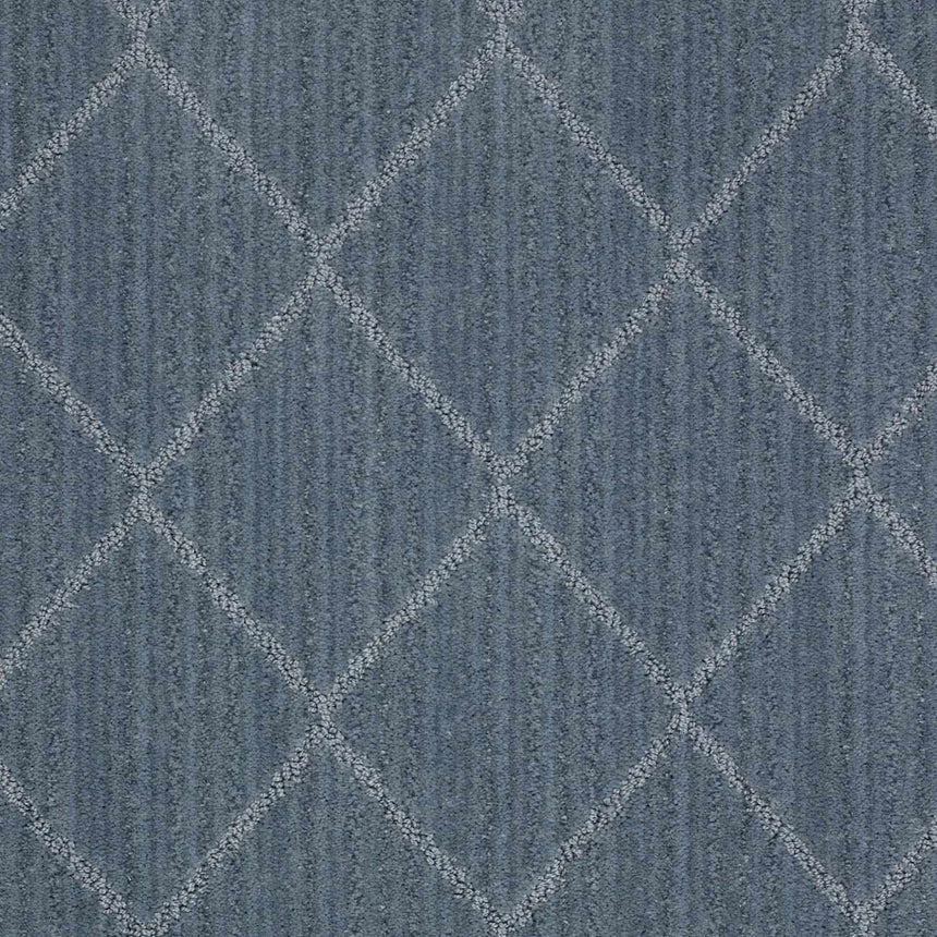 Hawkins Blue Diamond Cut and Sew Custom Runner Rug