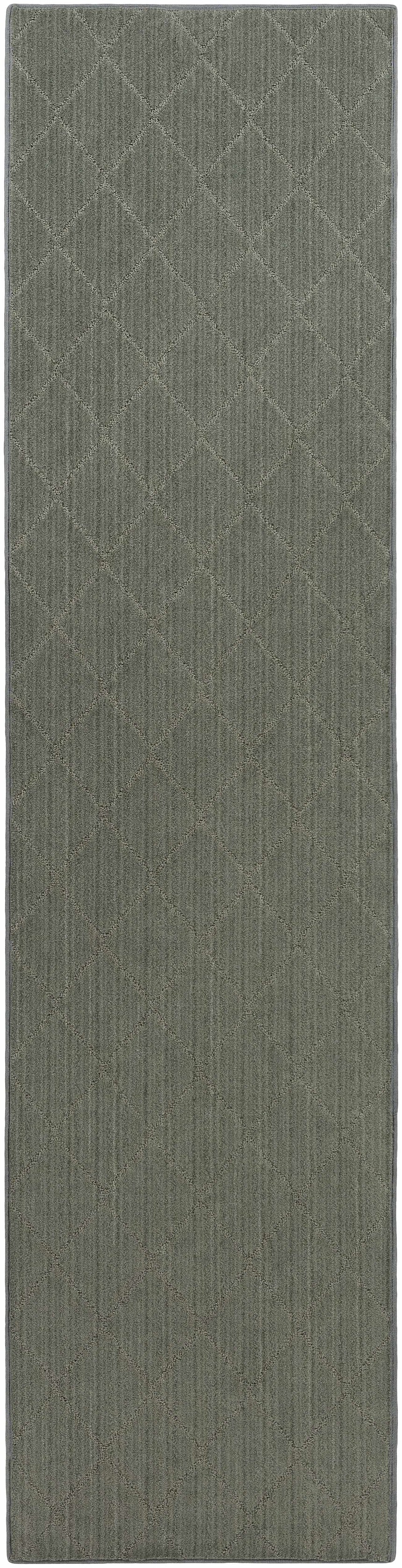 Hawkins Green Diamond Cut and Sew Custom Runner Rug
