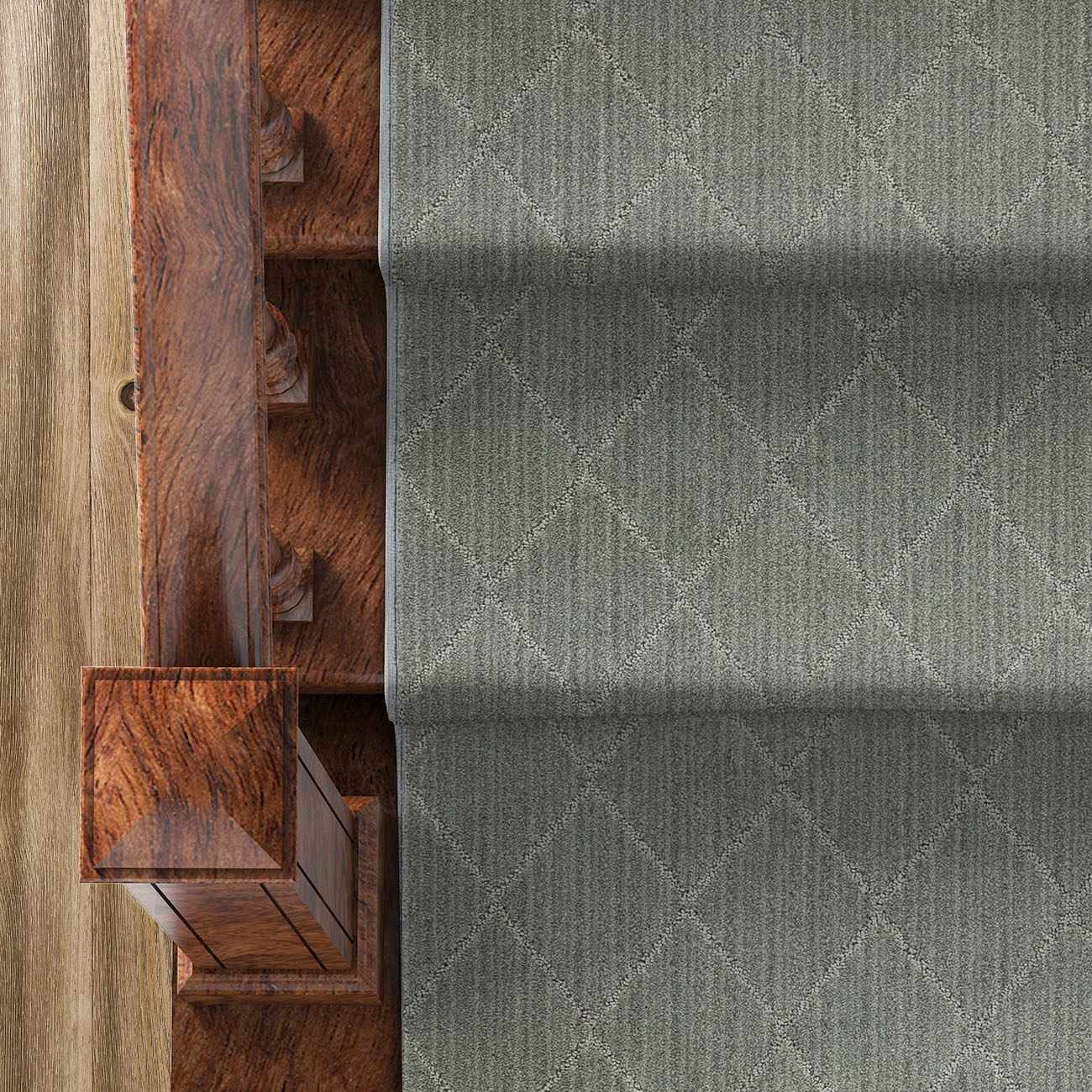 Hawkins Green Diamond Cut and Sew Custom Runner Rug