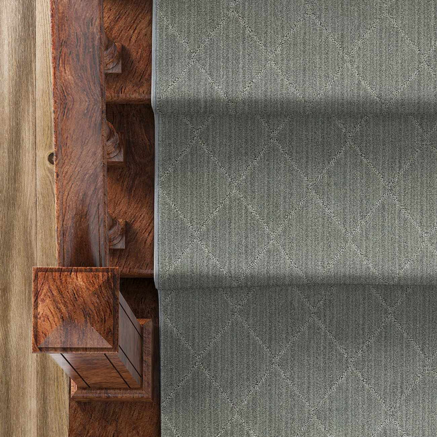 Hawkins Green Diamond Cut and Sew Custom Runner Rug