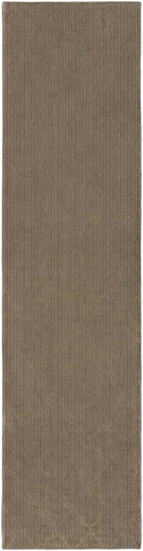 Hawkins Medium Brown Diamond Cut and Sew Custom Runner Rug