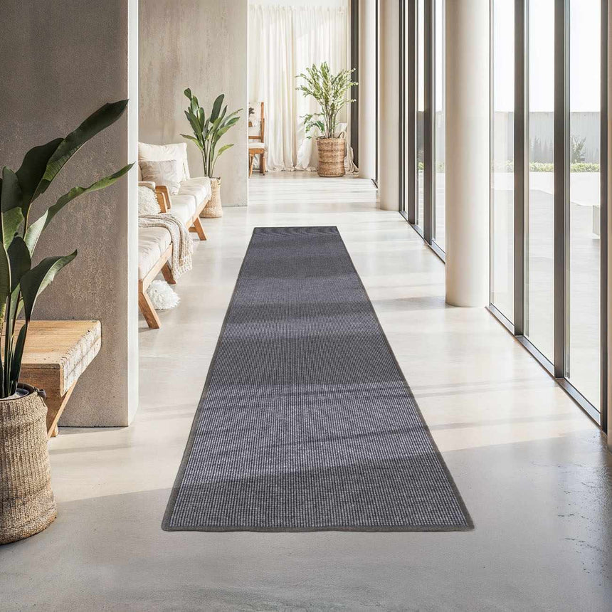 Jones Charcoal Cut and Sew Custom Runner Rug